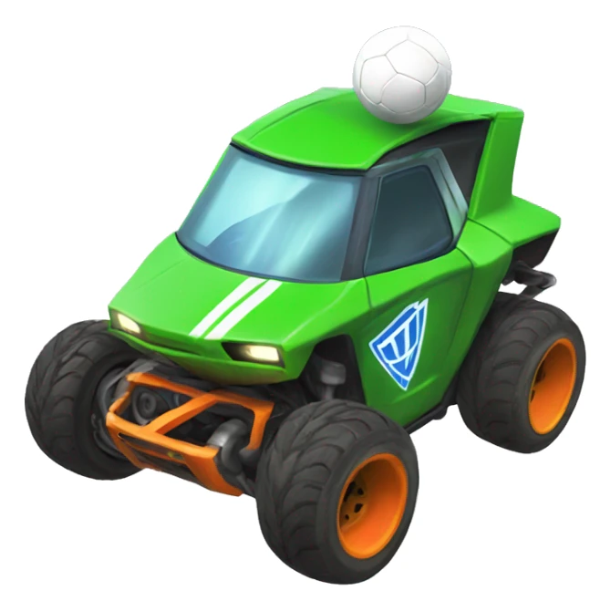Rocket League car playing with a football  sticker
