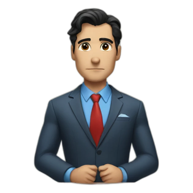 superman in a business suit takes the stand sticker