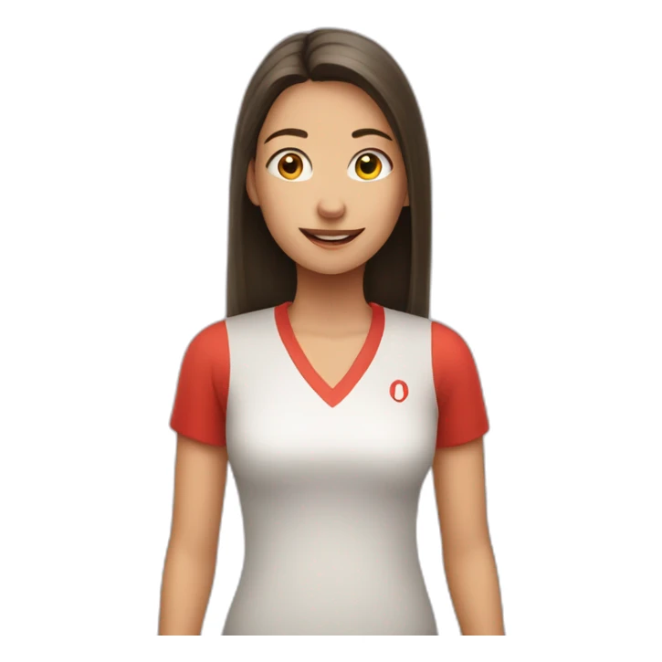 Teenage girl bowling  sticker