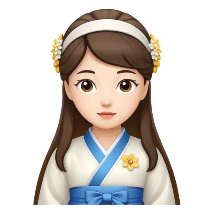 woman in white hanbok sticker