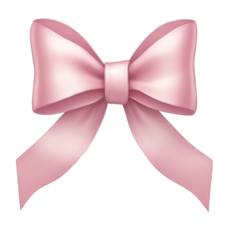 light pink ribbon bow sticker