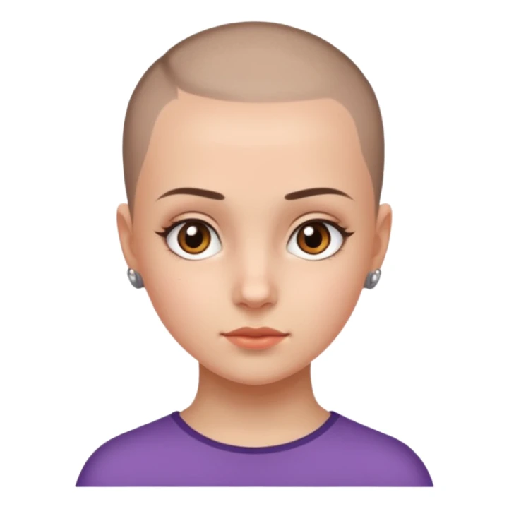 girl with side of head shaved sticker