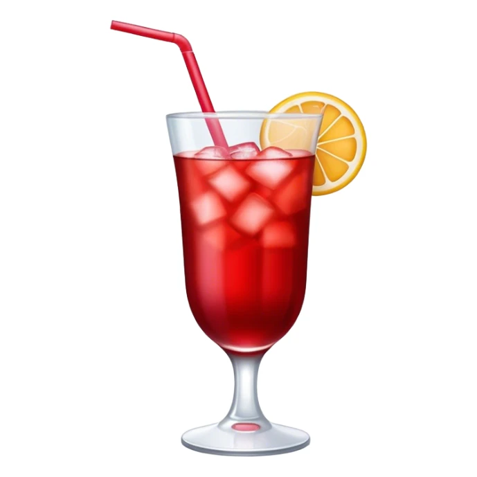 A sweet, red-colored beverage, made with fruit or syrup, often served cold and refreshing, symbolizing traditional drinks like sherbet sticker
