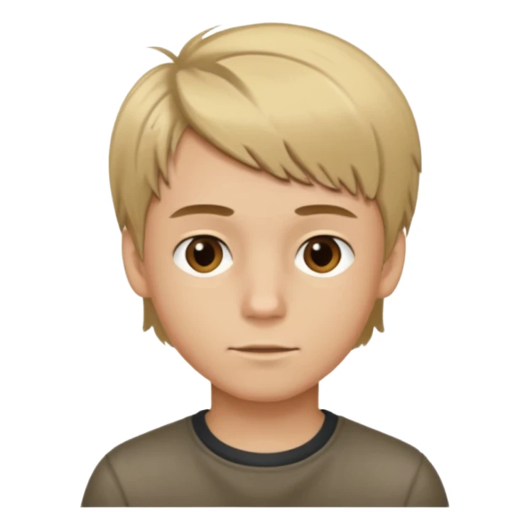 dirty blond haired boy with brown eyes and a nice haicut sticker