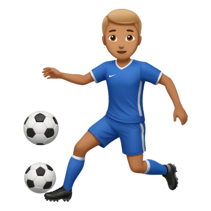 male person playing soccer sticker
