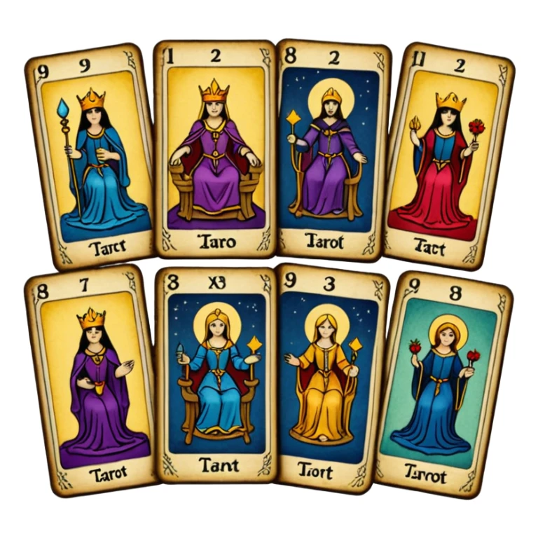 A deck of tarot cards sticker