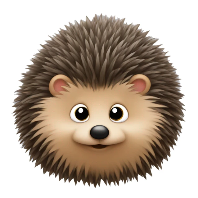 Hedgehog with afro curvy hair sticker