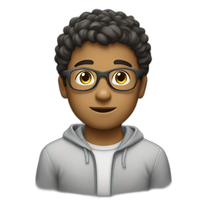 A boy who is busy in watchy movie sticker