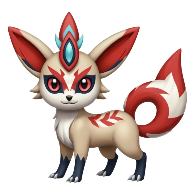 Tribal marked Zangoose-Meloetta-Minccino-Absol-fusion sticker