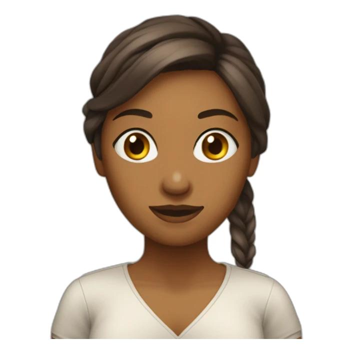 femme martiniquaise gameuse yeux marrons sticker