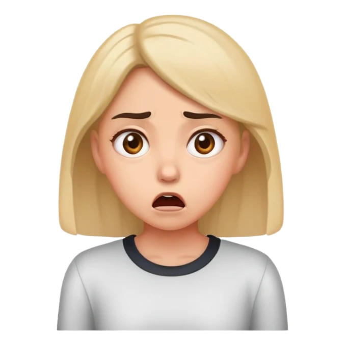 Girl standing in shock and disgust sticker