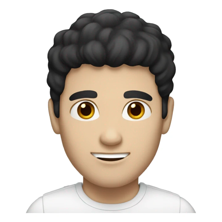 a white-skinned man with black hair
 sticker