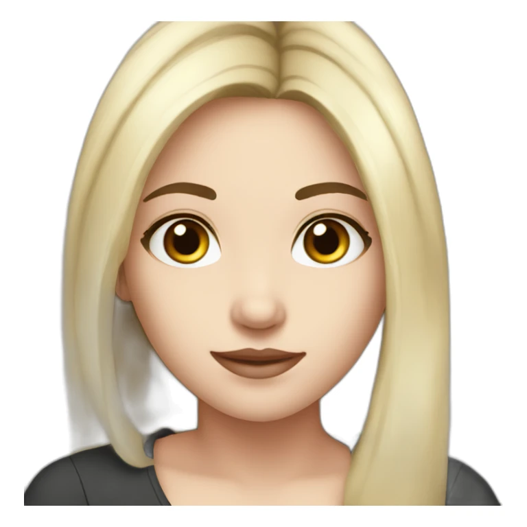 sarah phd student cute white skin black hair sticker