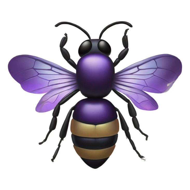 Newspaper and picture of purple bee in it sticker