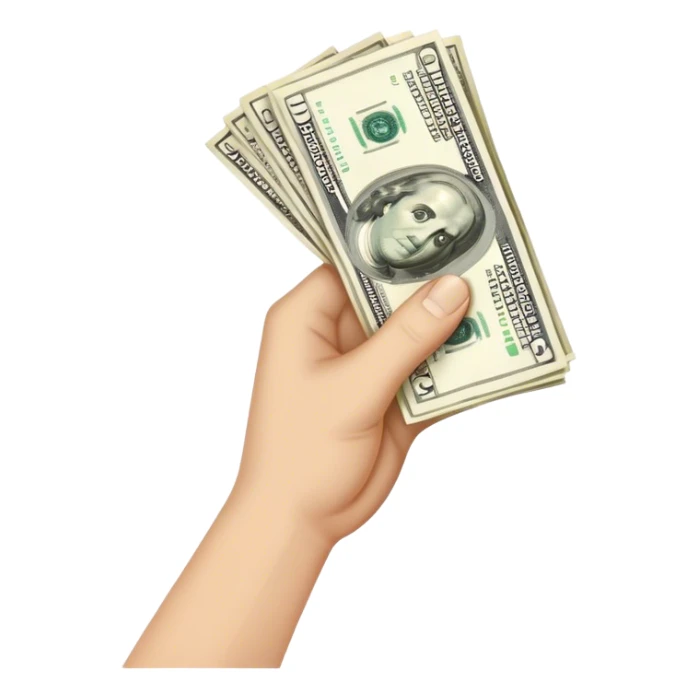 hand bag of money sticker