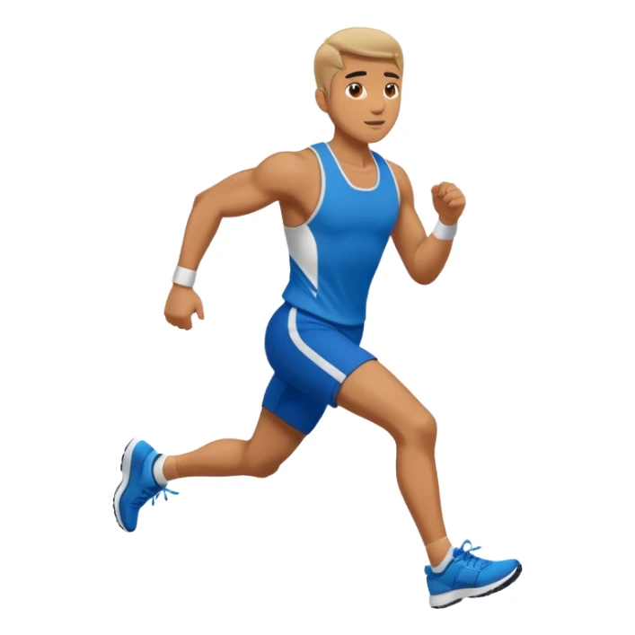 man running in sportswear sticker