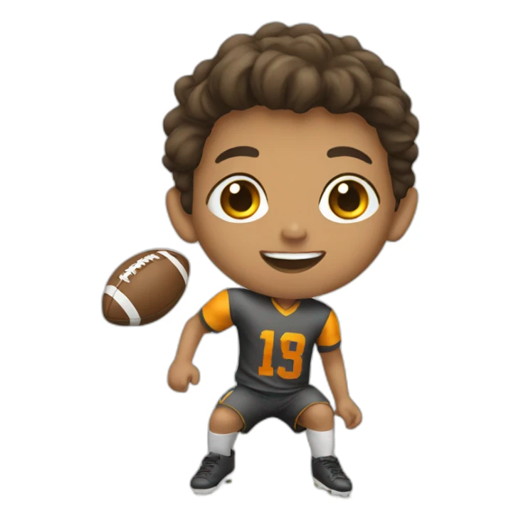 kids playing football sticker