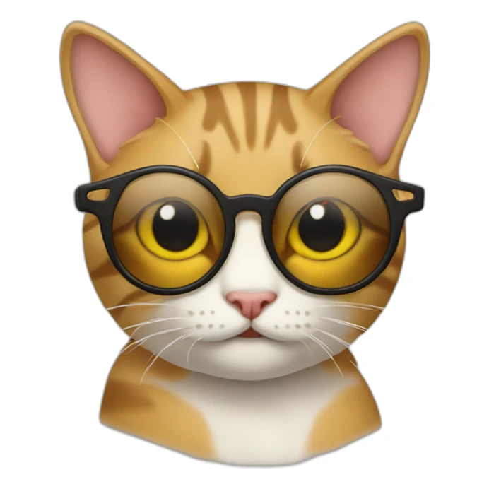 un gato con lentes de sol sticker