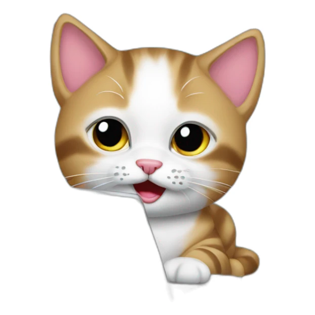 kitten with laptop sticker