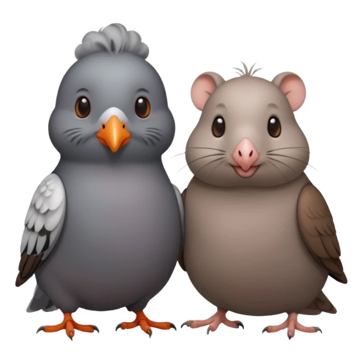 this pigeon who is also next to a rat. they are friends. sticker