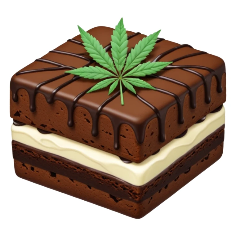 Weed brownie sticker