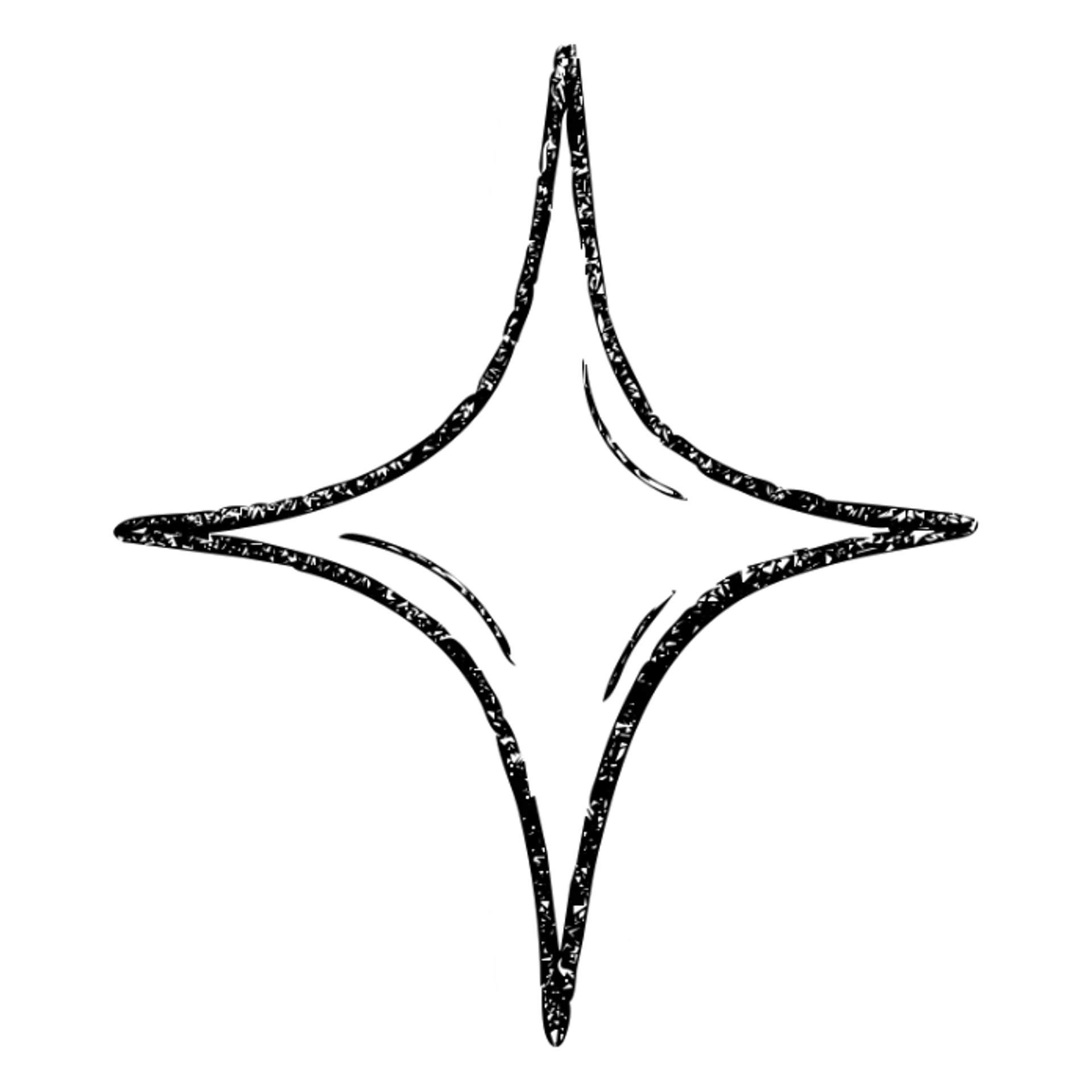 hand-drawn outlined icon of a small bright star in gold or silver suggesting perfection on a glossy black car surface, subtle reflections, clean and modern sticker