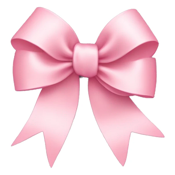 light pink ribbon bow sticker