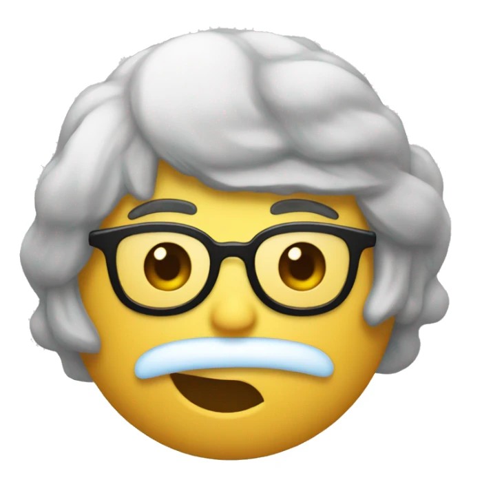 A Laughe enoji with a ice emoj mixes sticker