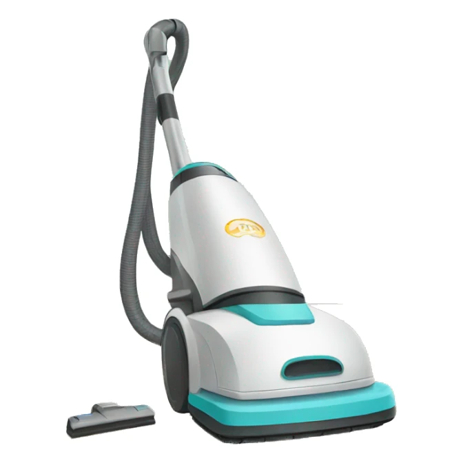 a cartoony vaccum cleaner sticker