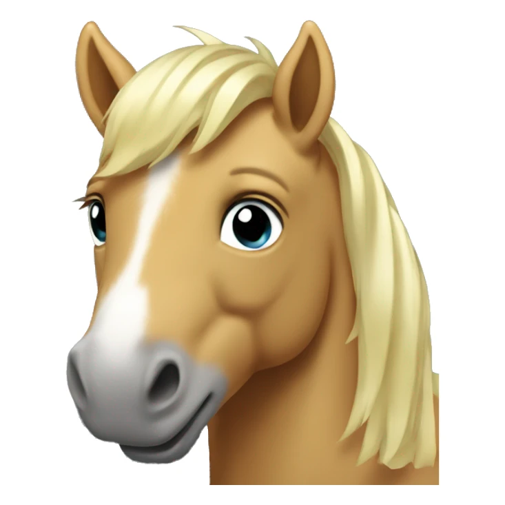 A pony’s body with a boy with blond hairs head  sticker
