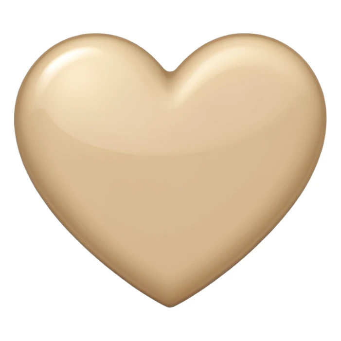 beige color heart emoji sticker