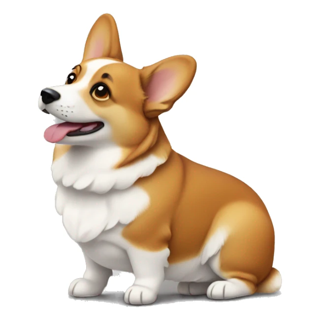 A. Corgi emoji with very little white on nose  sticker