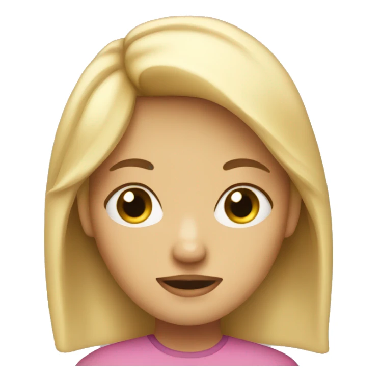 blonde hair girl doing a side eye sticker