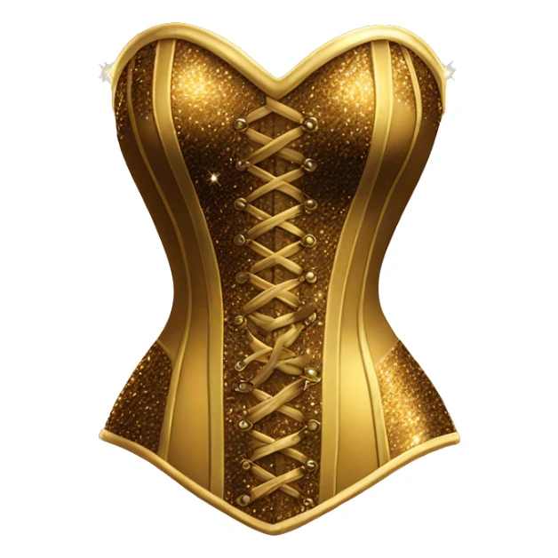 Shine and glitter gold corset sticker