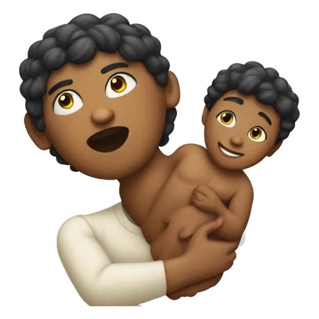 a giant woman with a tiny man in her hands sticker