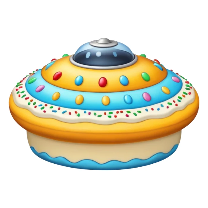 cake in a shape of ufo sticker