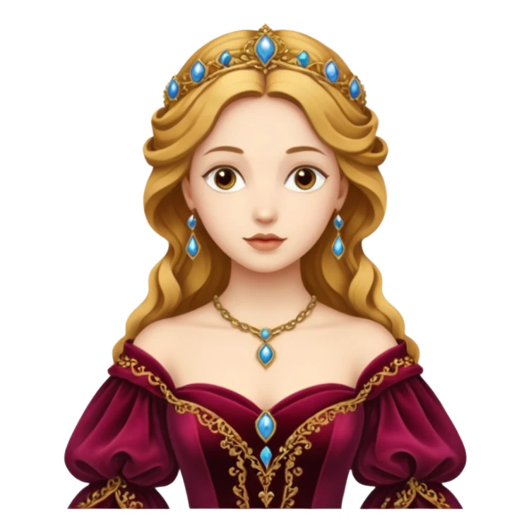  portrait of a Renaissance woman sticker