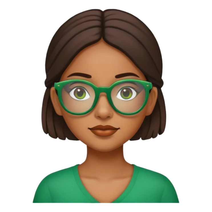 Mexican girl with green glasses on sticker