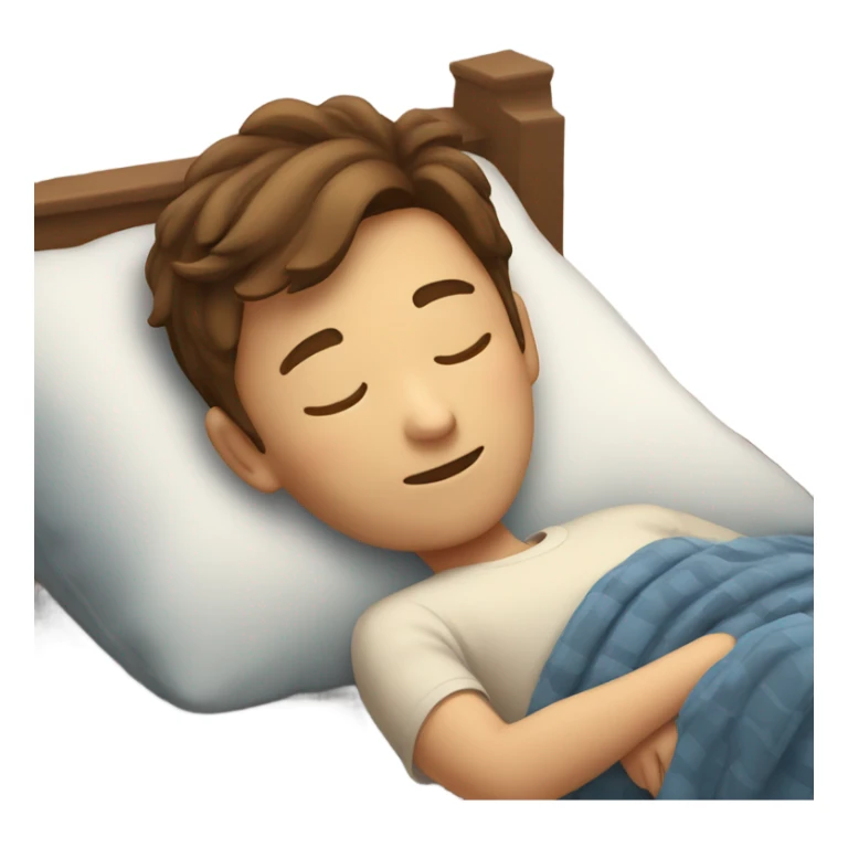 Sweet dreams brown hair boy sticker