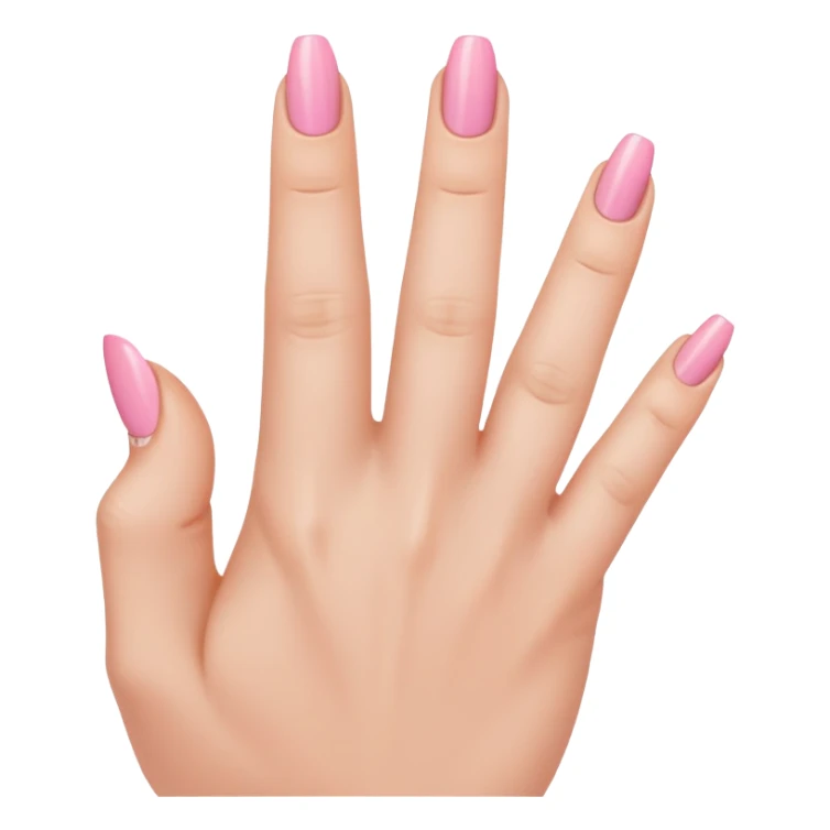 Perfectly manicured pink nails middle finger sticker