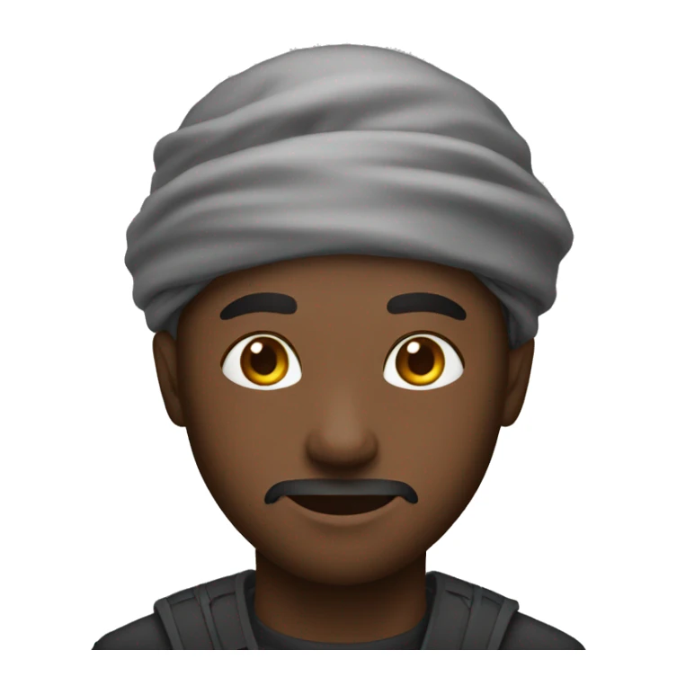 African American male with a baclava on  sticker