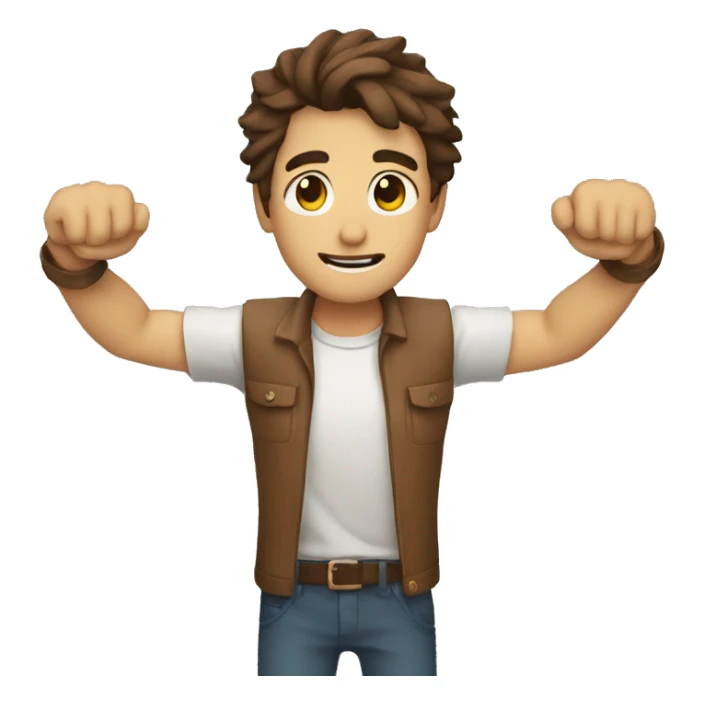 persona haciendo una cruz con los brazos sticker