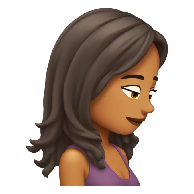 Chica durmiendo de cabello castaño  sticker