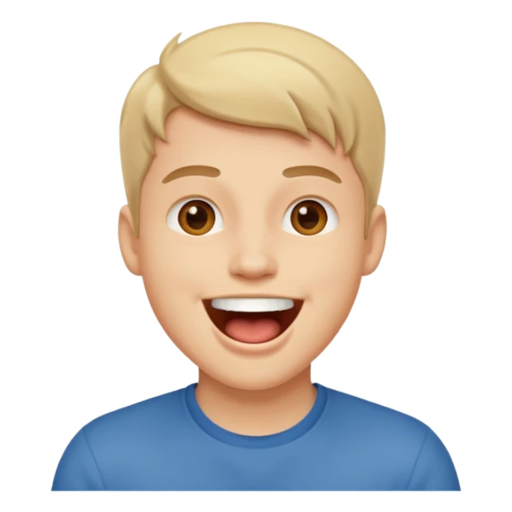 cheek swab for happy young man with open mouth sticker