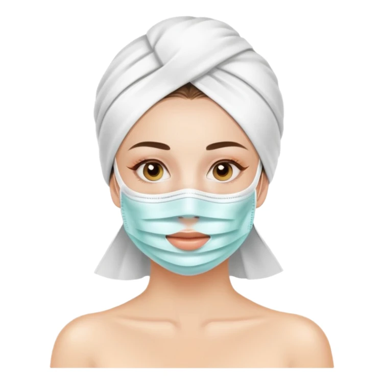 girl with spa face mask sticker