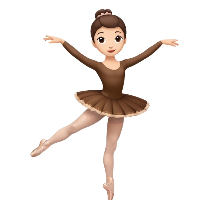 Hot coffee cup character in ballet tights performing a pirouette sticker