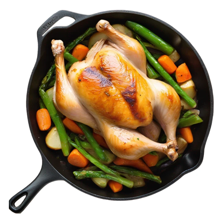 Skillet-Roasted Chicken Breast with Spring Vegetables sticker