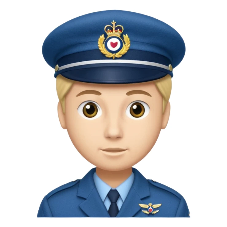 Royal Air Force air cadet beret that’s blue and has the badge pin sticker