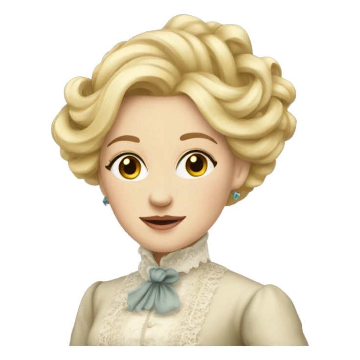 Blonde elegant Victorian woman sticker