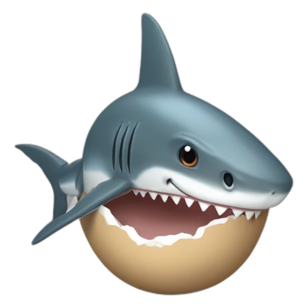 is a shark meep meep ohh is a shark in a egg how funny is that sticker